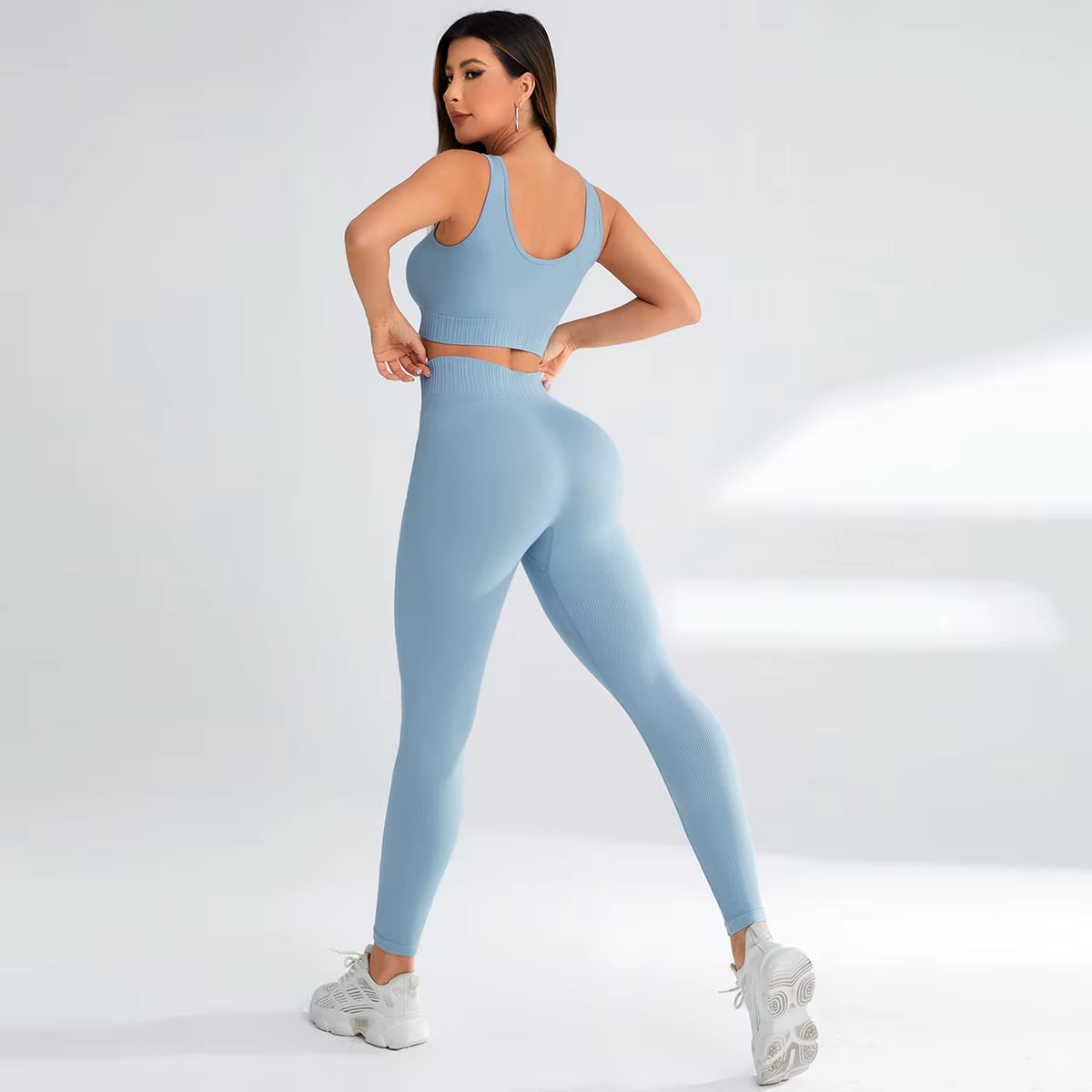 2 Piece Workout Sets for Women High Waisted Leggings Sports Bra Womens 2 Piece Workout Set for Yoga Gym