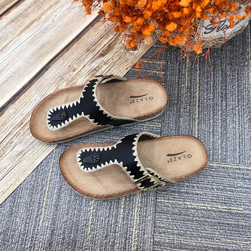 Women'S Casual Elegance Meets Outdoor Adventure Soft Cork Slip-Resistant Sandals