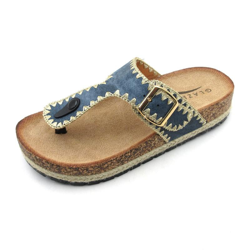 Women'S Casual Elegance Meets Outdoor Adventure Soft Cork Slip-Resistant Sandals