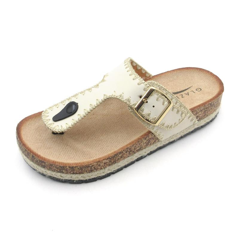 Women'S Casual Elegance Meets Outdoor Adventure Soft Cork Slip-Resistant Sandals