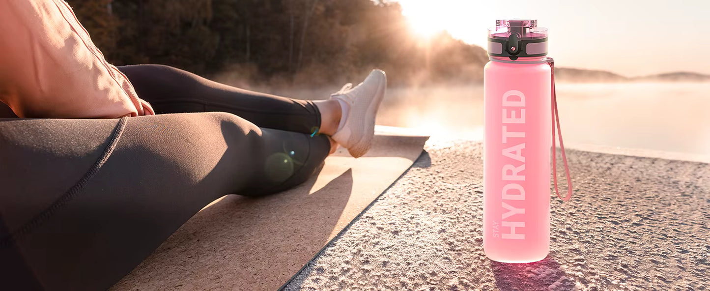 Motivational Sport Water Bottle Leakproof