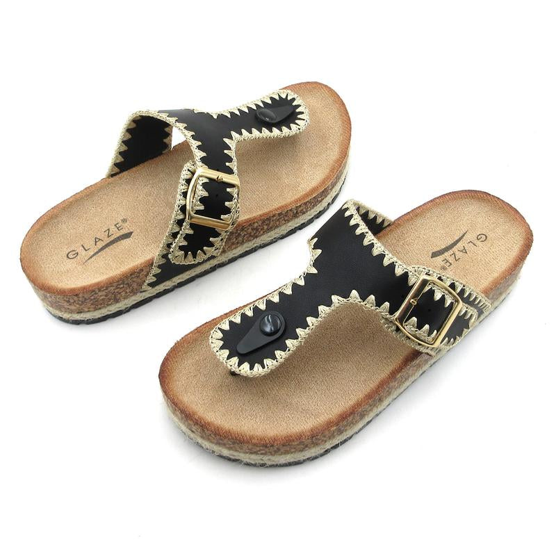Women'S Casual Elegance Meets Outdoor Adventure Soft Cork Slip-Resistant Sandals