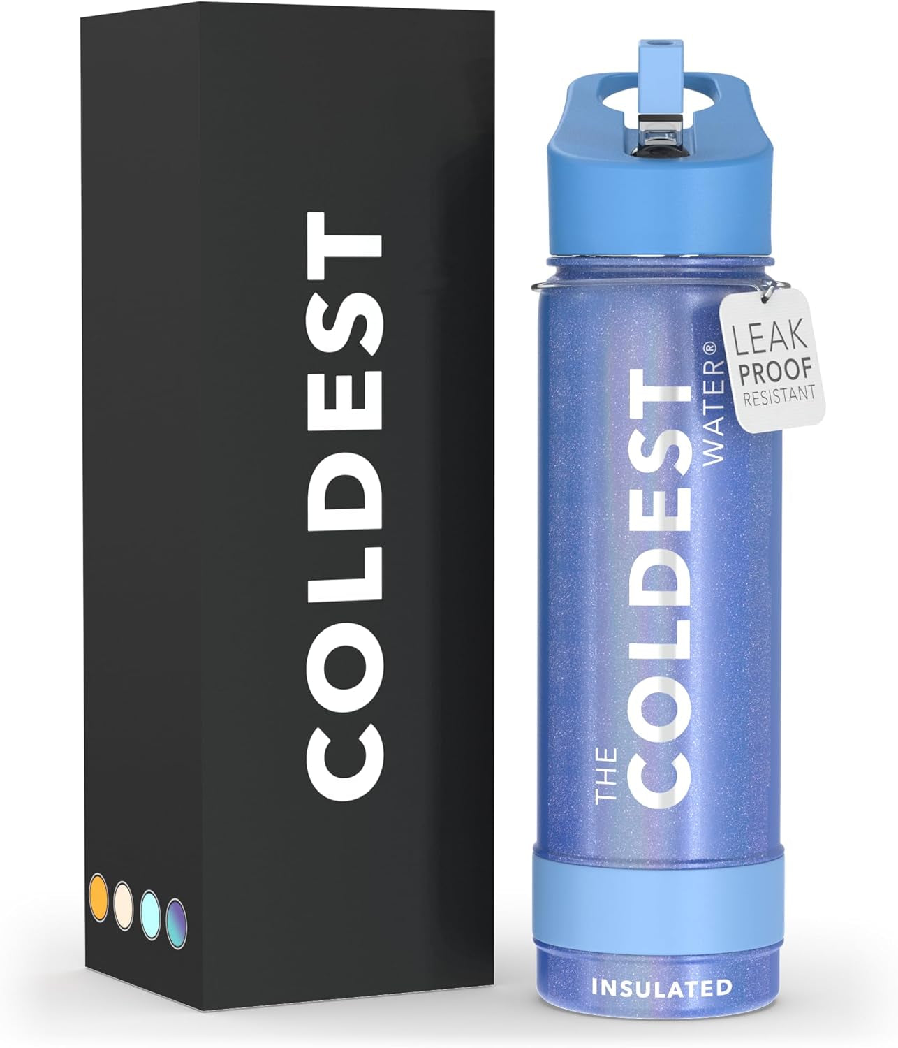 Coldest Insulated Water Bottle with Straw Lid - Stainless Steel Metal Insulated Bottle for Men & Women (Oceanic Green, 32 Oz)