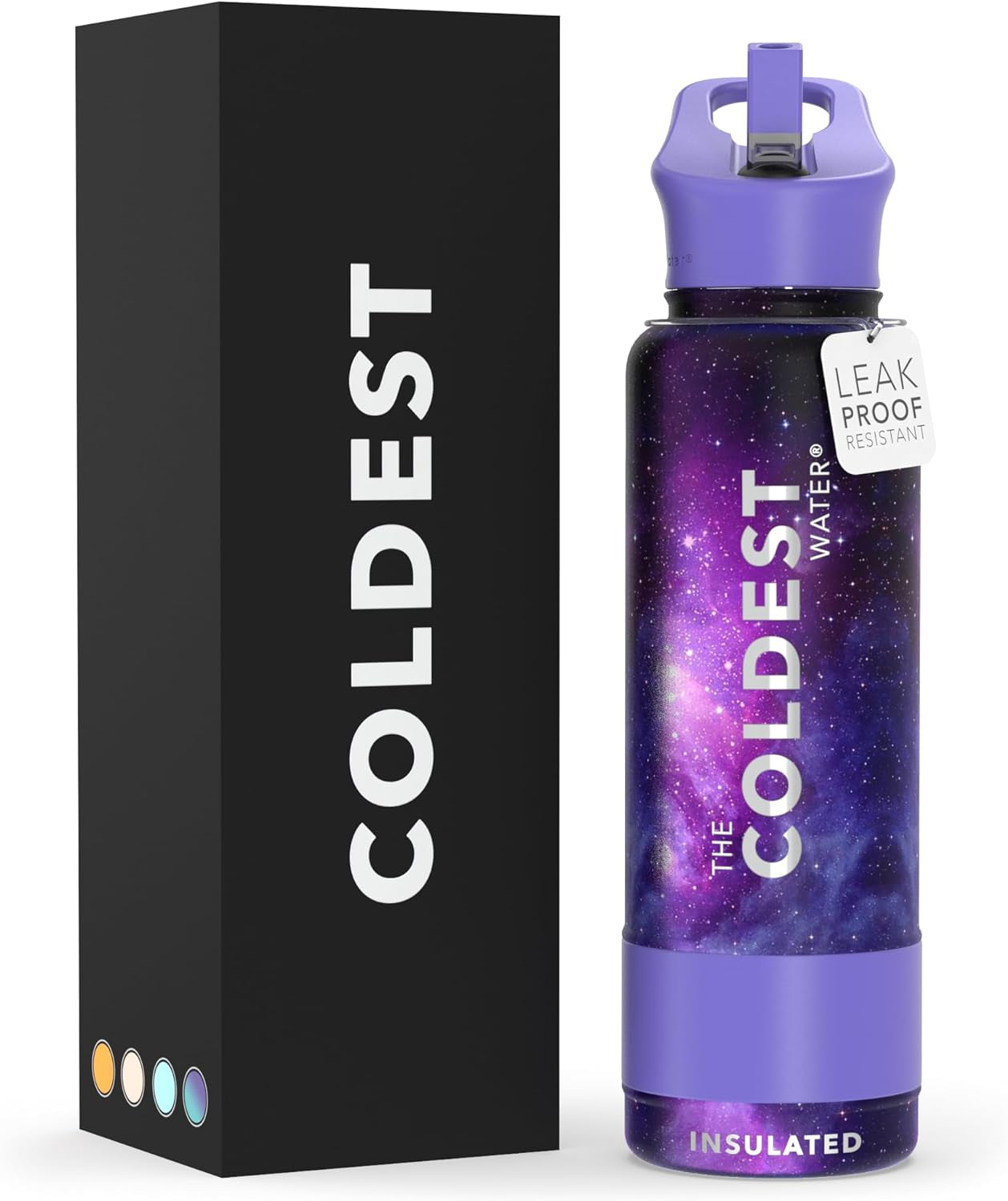 Coldest Insulated Water Bottle with Straw Lid - Stainless Steel Metal Insulated Bottle for Men & Women (Oceanic Green, 32 Oz)