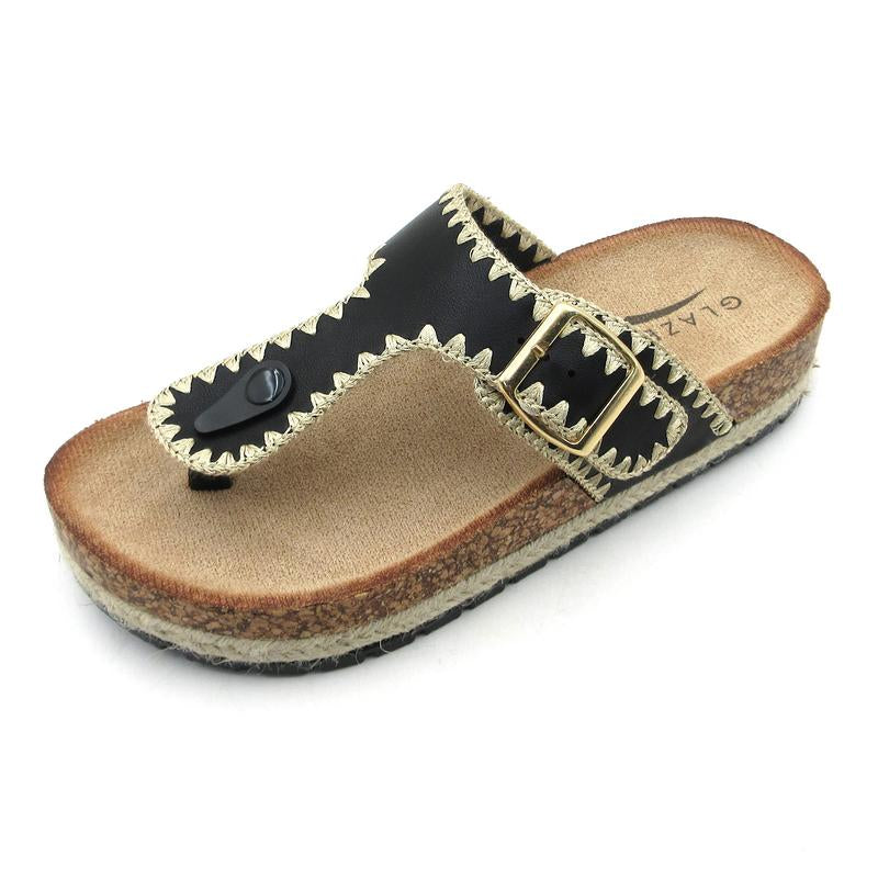 Women'S Casual Elegance Meets Outdoor Adventure Soft Cork Slip-Resistant Sandals